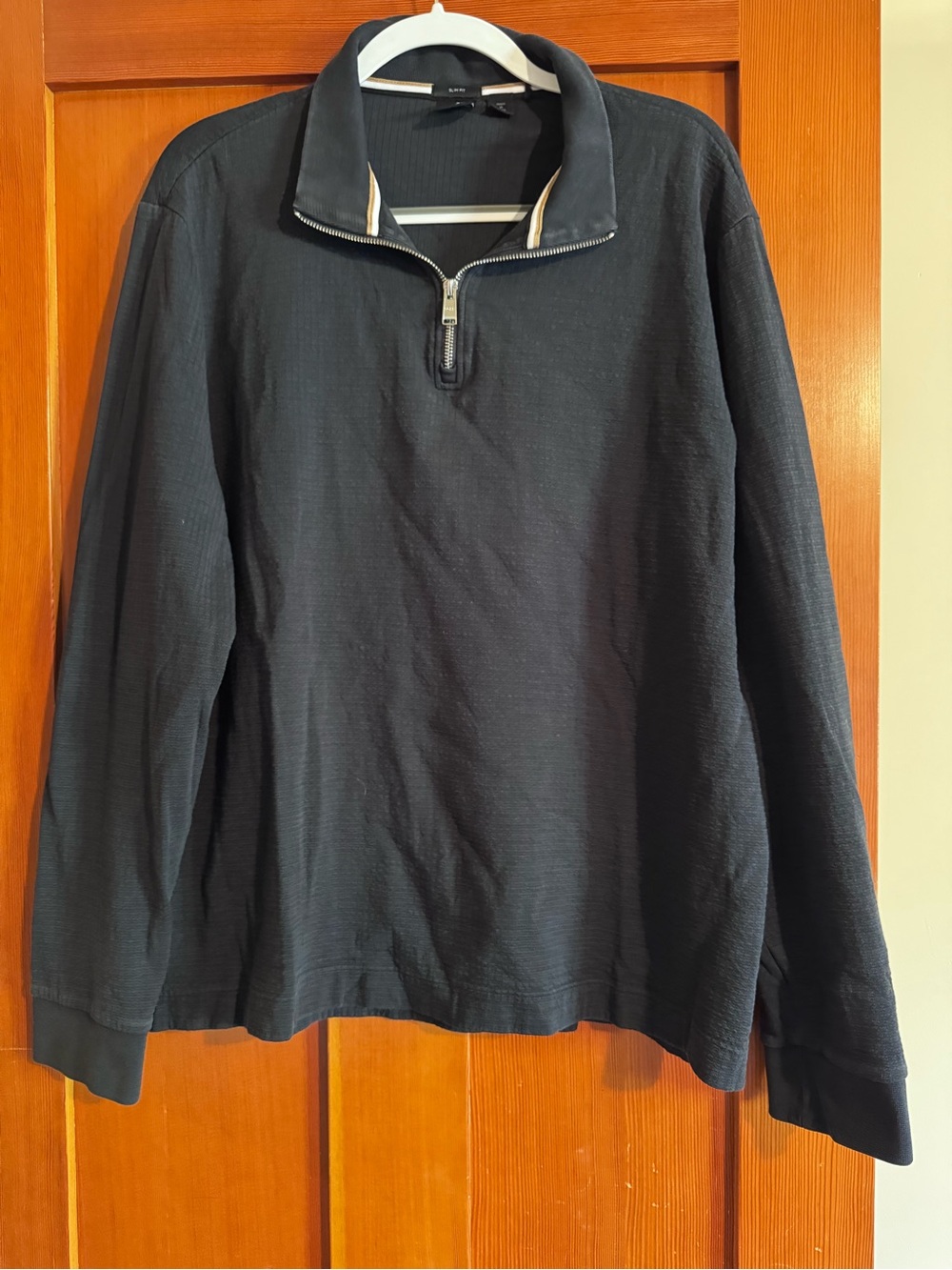 Boss Men’s Black Half-Zip Jacket 100% cotton